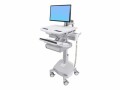 Ergotron Cart with LCD Arm, LiFe Powered, 2 Drawers