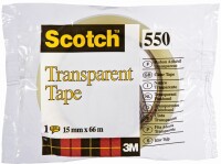SCOTCH Transparent Tape 550 15mmx66m 550/1566, Kein