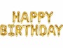 Partydeco Folienballon Happy Birthday 340 x 35 cm, Gold