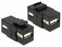 DeLock Keystone-Modul USB 2.0, A ? A, (f-f) Schwarz