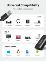 UGREEN External Sound Adapter 30724 USB 2.0,Black 