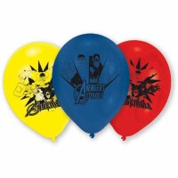 NEUTRAL Latexballons Avengers 6 Stk. 999234 gelb, rot, blau