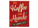 Nostalgic Art Haftmagnet Kaffee und Hunde 1 Stück, Rot/Weiss