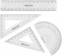 WESTCOTT  Geometrie-Set E-10303 00 transparent 4-teilig, Kein