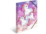 HERMA Gummibandmappe Einhorn A4, Mehrfarbig/Rosa, Typ