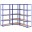 Bild 1 vidaXL Regale mit 5 Böden 3 Stk. Blau Stahl & Holzwerkstoff