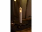 Sirius LED-Kerze Tannen Adventskalender, Ø5x29 cm, Weiss