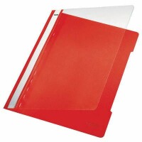 Leitz Standard Plastik-Hefter A4 41910025 rot, Kein