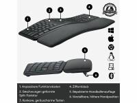 Logitech Tastatur Ergo K860, Tastatur Typ: Business, Ergonomisch