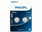 Philips Knopfzelle Lithium CR2032 2 Stück, Batterietyp