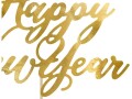 Partydeco Kuchen-Topper Happy New Year 1 Stück, Gold, Material