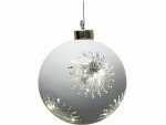 Dameco Weihnachtskugel 8 LEDs, Ø 12 cm, Silber, Betriebsart