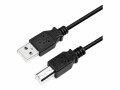 LogiLink USB 2.0 Kabel, USB-A - USB-B Stecker, 5,0 m,schwarz