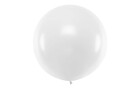 Partydeco Luftballon Rund Pastell 1 m, Weiss, Packungsgrösse: 1