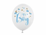 Partydeco Luftballon Its a boy Weiss/Blau Ø 30 cm