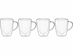 Leonardo Kaffeetasse Duo 300 ml, 4 Stück, Transparent, Material