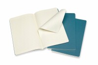 MOLESKINE Notizbuch Karton 3x L/A5 629599 liniert, lebhaftes blau,80