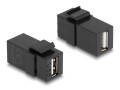 DeLock Keystone-Modul USB 2.0 A Schwarz, Modultyp: Keystone