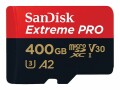 SanDisk EXTREME PRO MICROSDXC 400GB+SD ADAPTER 200MB/S 140MB/S A2