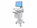Ergotron Cart with LCD Arm, SLA Powered, 3 Drawers
