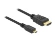 DeLock Kabel HDMI - Micro-HDMI (HDMI-D), 2 m, Schwarz