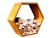 Bild 1 Innovesta Holzregal Corten, Rostbraun, Hexagon, Gewicht: 16.6 kg
