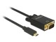 DeLock USB-C - VGA Kabel, 3m, schwarz Typ: