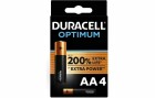 Duracell Batterie Optimum MN1500 4 Stück, Batterietyp: AA
