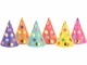 Partydeco Partyhüte gepunktet Mehrfarbig, 16 x 11 cm, 6