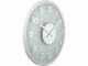 NeXtime Wanduhr Frosted Wood  Weiss