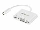 StarTech.com - USB C to DVI Adapter - USB Power Delivery - 1920x1200 - White