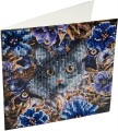 Crystal Art Card Kit "Cat & Flowers" 18 x 18 cm