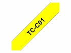Brother Schriftbandkassette P-touch TC-C01 schwarz/signal gelb laminiert