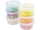 Creativ Company Modelliermasse Glitter Clay 6 x 20 ml, Pastellfarben