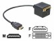 DeLock 2-Port Signalsplitter HDMI - DVI-D/HDMI, Anzahl Ports: 2