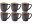 Bild 0 Bitz Kaffeetasse 190 ml, 6 Stück, Schwarz/Amber, Material