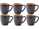 Bitz Kaffeetasse 190 ml, 6 Stück, Schwarz/Amber, Material