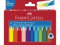 Faber-Castell Wachsmalstifte Mehrfarbig, 12 Stück, Verpackungseinheit