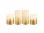 Pauleen LED-Kerzen Set Golden Glitter, Ø 7.6 cm, Gold/Weiss