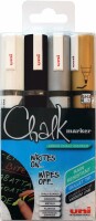UNI-BALL  Chalk Marker 1.8-2.5mm PWE5M.4C-5 4 Farben 4 Stück, Kein