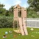 vidaXL Spielturm mit Kletterwand Massivholz Kiefer