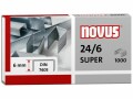 Novus Heftklammer 24/6 Super 1000 Stück, Verpackungseinheit