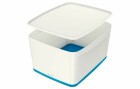 Leitz Aufbewahrungsbox MyBox Gross Weiss/Blau, Breite: 31.8 cm