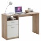 FMD Schreibtisch mit 1 Schublade 123×50×76,5 cm Eichenbraun