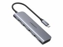 UGREEN USB-C Hub 6in1, Silver 70410 HDMI,3xUSB-A, SD TF