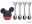 Bild 1 WMF Salz- & Pfefferstreuer Mickey Mouse mit 4 Löffeln