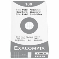 EXACOMPTA Karteikarten A7 13200B kariert 100 Stk., Kein