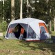 vidaXL Campingzelt mit LED 10 Personen Grau und Orange