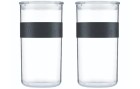 Bodum Vorratsglas Presso 2 Stück, 2 l, Schwarz/Transparent