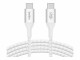 BELKIN 240W BRAIDED C-C CABLE 2M WHT NS CABL